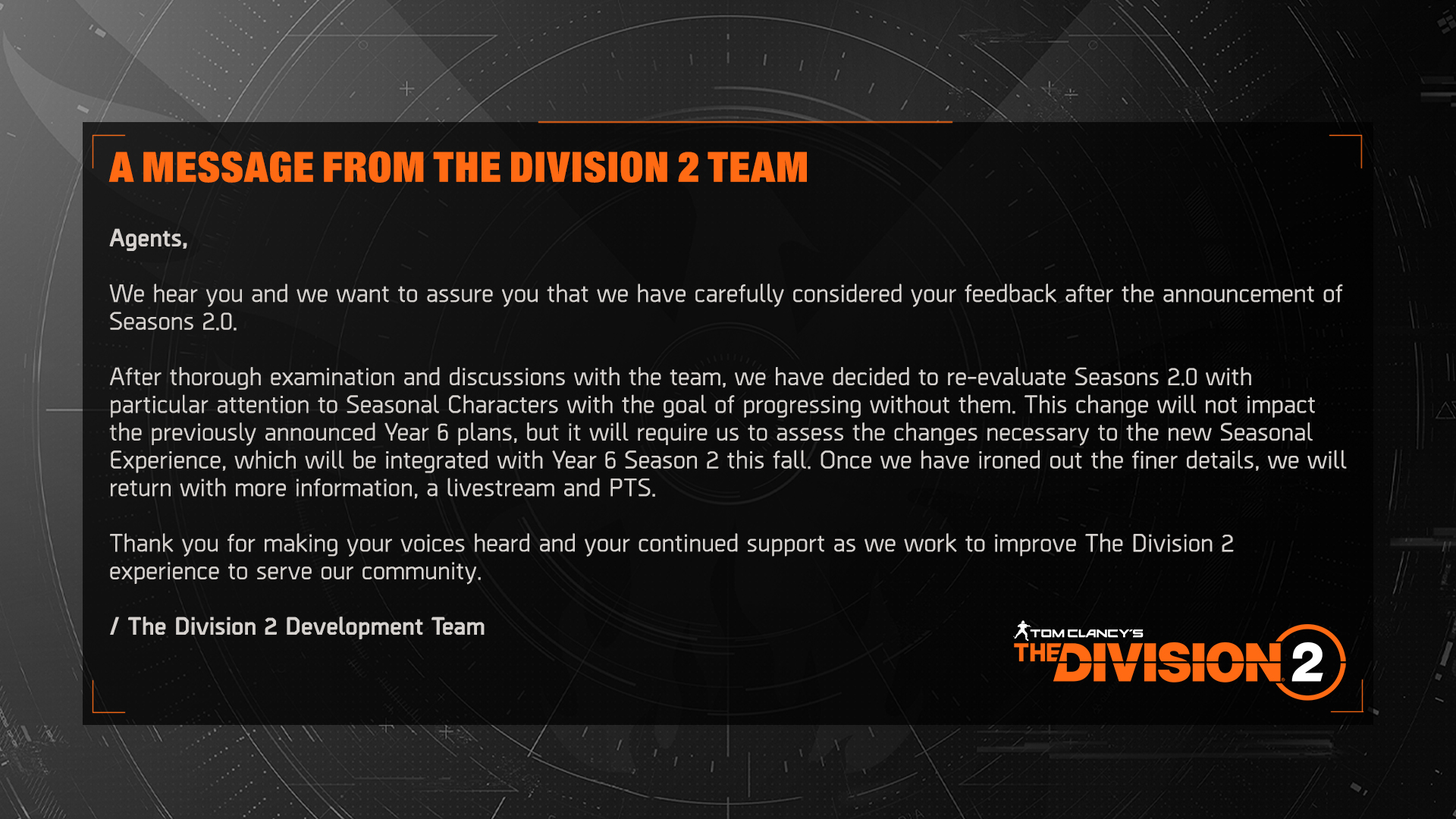 division 2 seasons2 changes